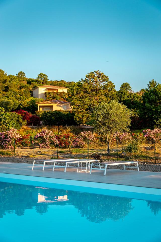 Large piscine chauffée au cœur du domaine